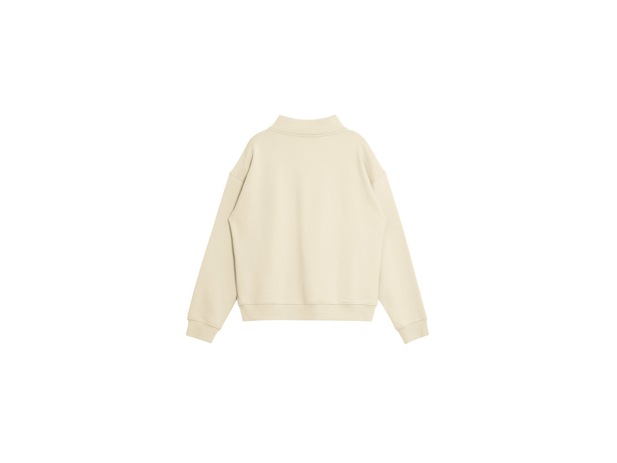 380GSM Unisex Heavyweight Half-Zip Brushed Fleece Sweatshirt