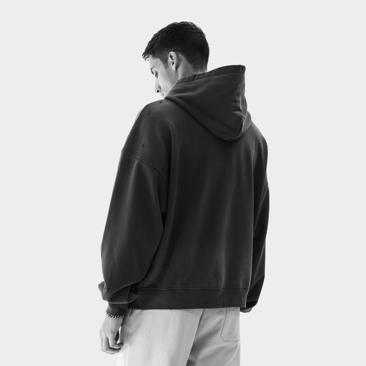 440GSM Unisex Sun Faded Distressed Full-zip Hoodie